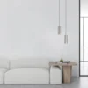 Pendelleuchte MARLEY 1-flammig Metall in Silber, Ø 12cm