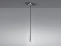 Pendelleuchte MARLEY 1-flammig Metall in Silber, Ø 12cm