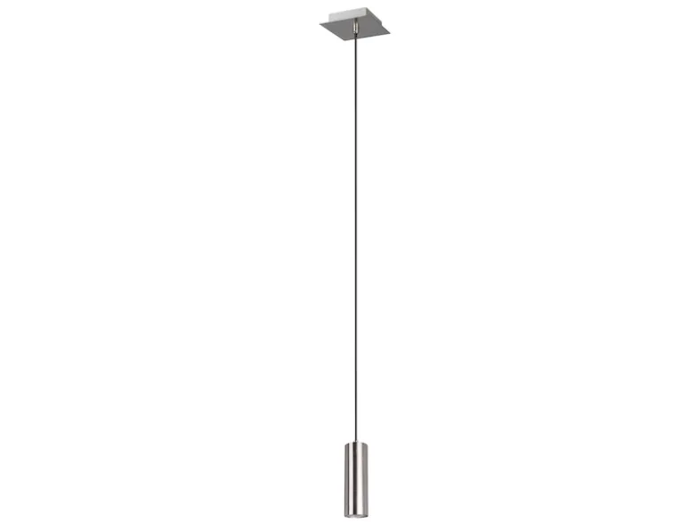 Pendelleuchte MARLEY 1-flammig Metall in Silber, Ø 12cm