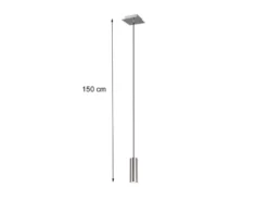 Pendelleuchte MARLEY 1-flammig Metall in Silber, Ø 12cm