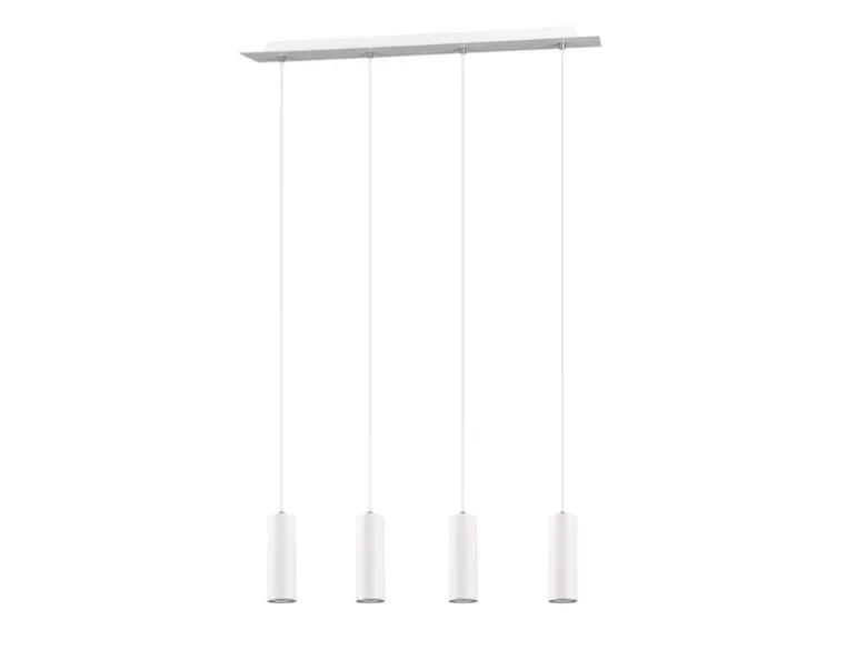 Pendelleuchte MARLEY 4-flammig Metall Weiß, Breite 75cm