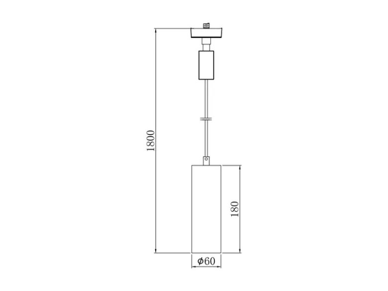 Pendelleuchte MARLEY Metall Silber Ø 6cm für DUOline Schienensystem