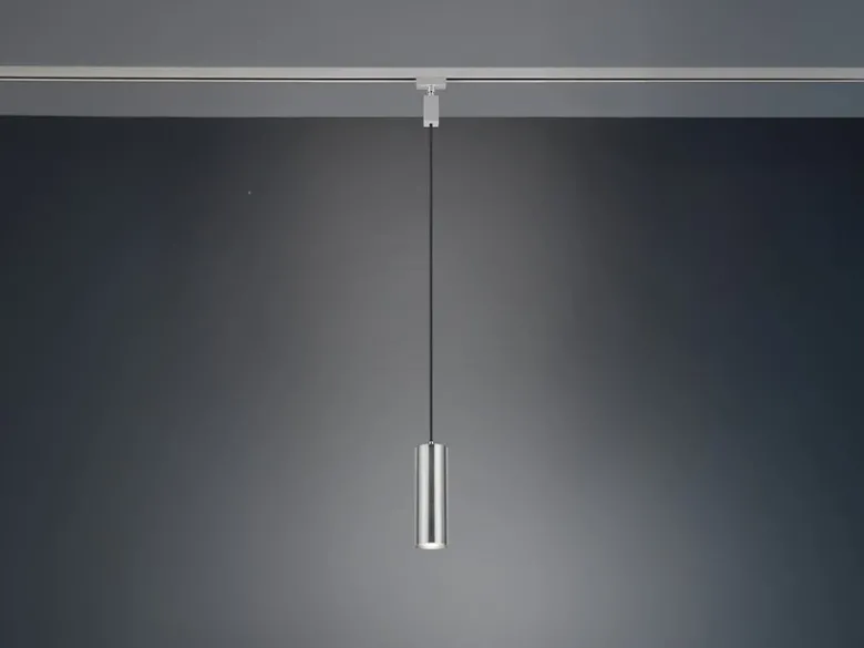Pendelleuchte MARLEY Metall Silber Ø 6cm für DUOline Schienensystem