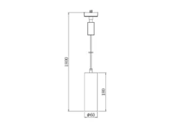 Pendelleuchte MARLEY Metall Weiß Ø 6cm für DUOline Schienensystem