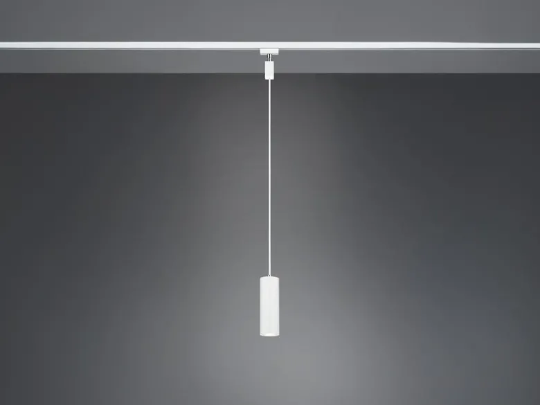 Pendelleuchte MARLEY Metall Weiß Ø 6cm für DUOline Schienensystem