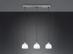 Pendelleuchte MOLLY 3-flammig Glasschirme Opalweiß, Breite 60cm