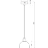 Pendelleuchte MOLLY mit Glas Lampenschirm Opalweiß, Ø 12cm