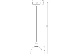 Pendelleuchte MOLLY mit Glas Lampenschirm Opalweiß, Ø 12cm