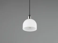 Pendelleuchte MOLLY mit Glas Lampenschirm Opalweiß, Ø 12cm