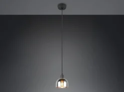 Pendelleuchte MOLLY Rauchglas Chrom verspiegelt, Ø 12cm