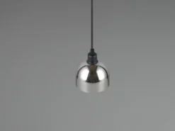 Pendelleuchte MOLLY Rauchglas Chrom verspiegelt, Ø 12cm