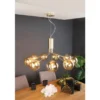 Pendelleuchte NEPTUN 9-flammig Messing & Amberglas, Ø 83cm