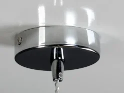 Pendelleuchte NEREIDE Glaskugel Wellenmuster in Transparent, Ø 33cm