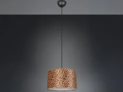 Pendelleuchte PARDINA mit Stoffschirm Leopardenmuster, Ø 40cm