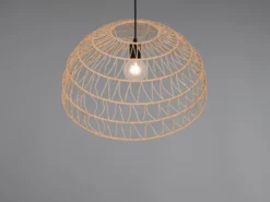 Pendelleuchte PAULETTE mit Makramee Lampenschirm aus Papiergarn, Ø 60cm