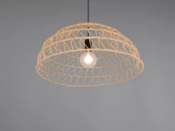 Pendelleuchte PAULETTE mit Makramee Lampenschirm aus Papiergarn, Ø 60cm