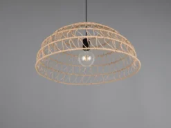 Pendelleuchte PAULETTE mit Makramee Lampenschirm aus Papiergarn, Ø 60cm