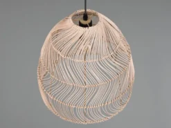 Pendelleuchte RIKE 1-flammig Korbgeflecht aus Rattan, Ø 35cm