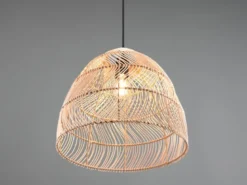 Pendelleuchte RIKE 1-flammig Korbgeflecht aus Rattan, Ø 35cm