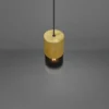 Pendelleuchte ROBIN 1-flammig Messing matt mit Rauchglas Schirm, Ø 10cm