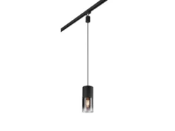 Pendelleuchte ROBIN mit Rauchglas Ø 10cm für DUOline Schienensystem