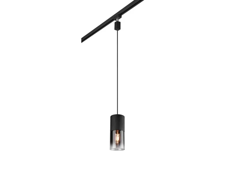 Pendelleuchte ROBIN mit Rauchglas Ø 10cm für DUOline Schienensystem