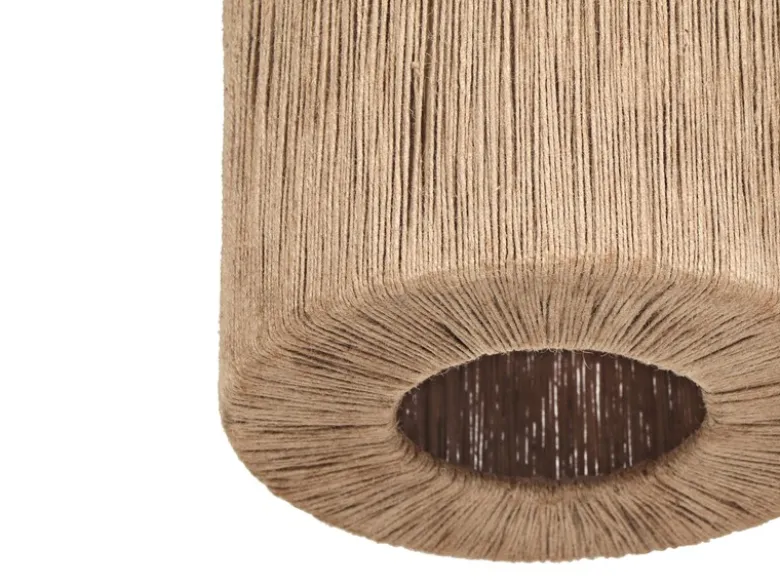 Pendelleuchte SMILLA 4-flammig aus Jute Natur im Boho Stil, Breite 115cm