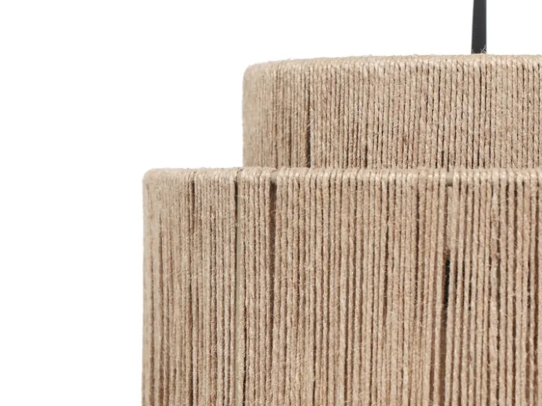 Pendelleuchte SMILLA 4-flammig aus Jute Natur im Boho Stil, Breite 115cm