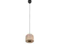 Pendelleuchte SMILLA 1-flammig aus Jute Natur im Boho Stil, Ø 31cm