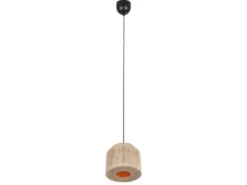 Pendelleuchte SMILLA 1-flammig aus Jute Natur im Boho Stil, Ø 31cm