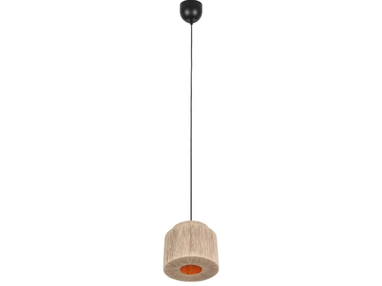 Pendelleuchte SMILLA 1-flammig aus Jute Natur im Boho Stil, Ø 31cm