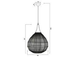 Pendelleuchte SORAYA mit Drahtgeflecht Lampenschirm Altmessing, Ø 26cm