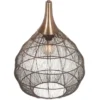 Pendelleuchte SORAYA mit Drahtgeflecht Lampenschirm Altmessing, Ø 42cm
