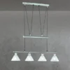 Pendelleuchte STAMINA mit Glas 4-flammig höhenverstellbar 80-180cm, B:80cm