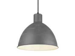 Pendelleuchte TELME Industrial Style mit Metallschirm in Betonoptik, Ø 30cm
