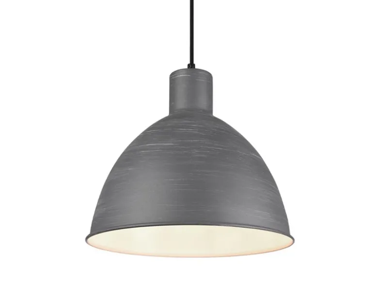 Pendelleuchte TELME Industrial Style mit Metallschirm in Betonoptik, Ø 30cm