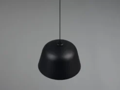 Pendelleuchte TOVA 1-flammig aus Metall höhenverstellbar in Schwarz, Ø 30cm