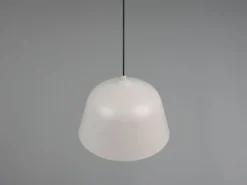 Pendelleuchte TOVA 1-flammig aus Metall höhenverstellbar in Hellgrau, Ø 30cm