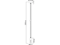 Pendelleuchte ULLEU 1-flammig mit Hanfseil, Abhängung 160cm