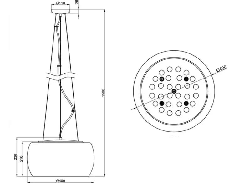 Pendelleuchte VAPORE mit Glas Chrom in Rauchglas Optik & Kristallbehang Ø 40cm