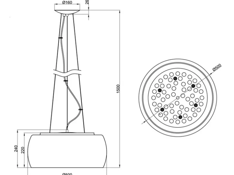 Pendelleuchte VAPORE mit Glas Chrom in Rauchglas Optik & Kristallbehang Ø 50cm