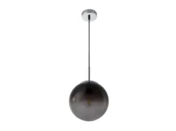 Pendelleuchte VARUS 1-flammig mit Glaskugel aus Rauchglas, Ø 20cm
