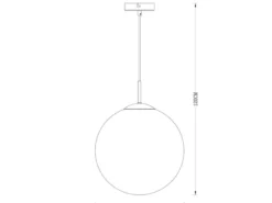 Pendelleuchte VARUS 1-flammig Glaskugel Design in Chrom & Klarglas, Ø 30cm