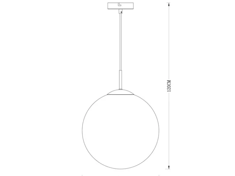Pendelleuchte VARUS 1-flammig Glaskugel Design in Chrom & Klarglas, Ø 30cm