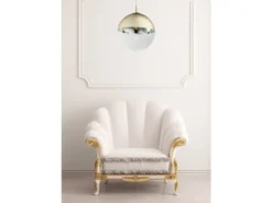 Pendelleuchte VARUS 1-flammig Glaskugel Design in Gold & Klarglas, Ø 33cm