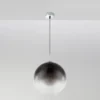 Pendelleuchte VARUS 1-flammig mit Glaskugel aus Rauchglas, Ø 30cm