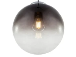 Pendelleuchte VARUS 1-flammig mit Glaskugel aus Rauchglas, Ø 30cm