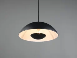 Pendelleuchte VARYA Metallschirm Schwarz mit Blendschutz, Ø 32cm
