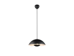 Pendelleuchte VARYA Metallschirm Schwarz mit Blendschutz, Ø 32cm