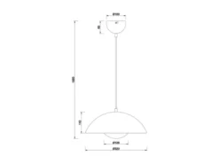 Pendelleuchte VARYA Metallschirm Schwarz mit Blendschutz, Ø 32cm